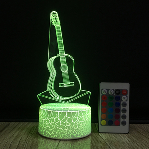 3D 丙烯酸吉他夜灯 LED 7 色变化渐变婴儿孩子睡觉夜灯 - Product Image 3