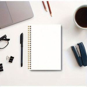 Cuaderno de Direcciones Económico, Blanco, A3, de Cuero, con Espiral y Páginas Rayadas, Material Escolar - Product Image 3
