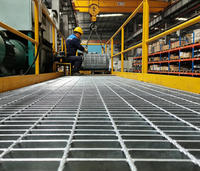 Grille de drainage en acier inoxydable à prix de gros, grille métallique dentelée pour sol, grille en maille d'acier