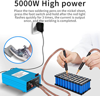 Soudeuse par points Portable 5000W Machine de soudage par points portable haute puissance 110-240V soudeuses réglables actuelles pour batterie 18650