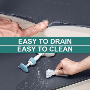 Tapete Impermeable para Debajo del Fregadero, 34x22 Pulgadas, Protector de Silicona Ecológico para Gabinetes de Cocina y Baño, Bandeja Recolectora de Gotas, Gris - Product Image 5