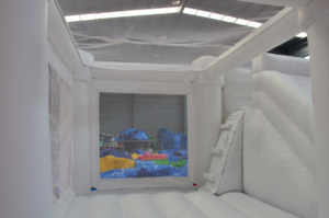 Glissière gonflable de maison de rebond de maille fermée blanche enfants adultes divertissement extérieur intérieur de fête de mariage pour le <span class=keywords><strong>château</strong></span> gonflable - Product Image 4