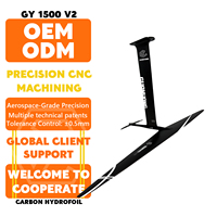 Nouvelle conception GY 1500 V2, aile de foil hydrofoil en carbone et aluminium à haut module, imperméable, durable, pour le surf, les jeux aquatiques, les océans