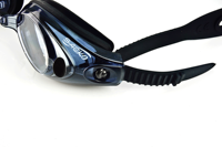Lunettes de natation SAEKO Fitness Clear Vision avec verres correcteurs, système anti-buée ultra-efficace, monture PC+silicone, étui rigide noir, personnalisable