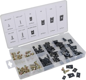 130 Pcs U Type Nut Clip Screw Set Automotive Nut Fasteners Clips U