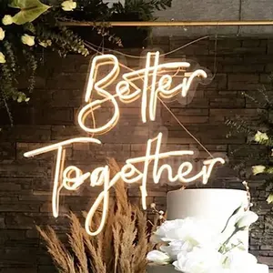 Custom Led Neon Sign Better Together Light Up Sign Party Decorative Light Up Sign Light For Party Decoration