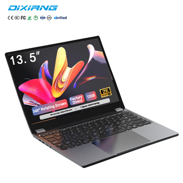 Factory Direct Supply High Quality RAM 12GB N5095 13.5 Inch 360 Degrees Flip Folding Touch Screen Notebook Laptop
