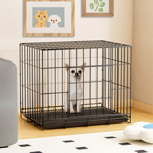 <span class=keywords><strong>Cage</strong></span> pliable en métal à double porte pour chien, enclos pliable en métal pour animaux de compagnie - Product Image 1