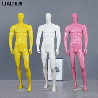 Mannequin Homme Complet Haut de Gamme en Fibre de Verre avec Tête, Présentoir de Boutique, Musclé, Posture Debout