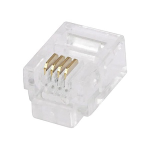 Rj11 Modular cắm kết nối 6P4C nam vàng-mạ cho điện thoại <span class=keywords><strong>Adapter</strong></span> uốn - Product Image 4