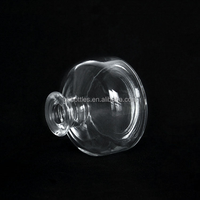 Bouteilles diffuseur de parfum pour voiture en verre transparent de 150 ml, prêtes à être expédiées, plates, courtes, rondes, avec bouchon et anneau de fermeture