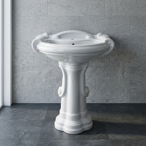 Wash Basin Pedestal <b>Ceramic</b> Bathroom Products Standard Export Quality Stain Resistance Rustic Hand Wash Basin Sanitary Ware Sink - Product Image 3