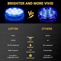 Luces LED Sumergibles con Control Remoto, 13 Luces LED, IP68 a Prueba de Agua, Temporizador, Regulable, 16 Colores Cambiantes, para Piscinas