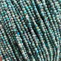 Perles en pierre naturelle turquoise de 2 mm en gros, perles en vrac pour la fabrication de bijoux, bracelets et colliers