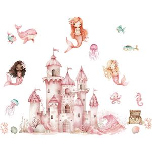 Wholesale 3D Cartoon <b>Wall</b> <b>Stickers</b> Castle Fish Princess Home <b>Decor</b> <b>Stickers</b> Kindergarten Self-adhesive PVC <b>Wall</b> <b>Stickers</b> - Product Image 5
