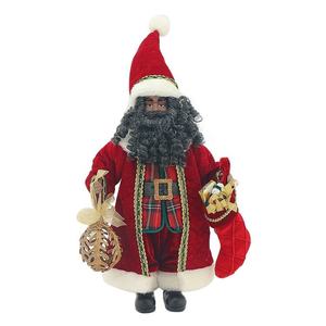 Nouvelle figurine de Père Noël afro-américain à barbe bouclée noire 90CM Jouet de Père Noël pour la décoration de Noël - Product Image 1