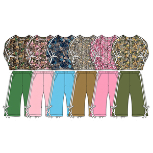 Ropa de bebé y niña al por mayor: Conjuntos de otoño casuales de camuflaje con lazos para niñas pequeñas, estilo boutique personalizado, moda de caza infantil de fábrica. - Product Image 2