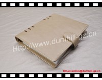 Carpeta organizadora de documentos de cuero PU A5, con clip de desplazamiento de Metal