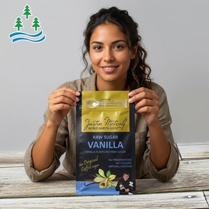 Bolsa con Fondo Plano Personalizada Reciclable de 12OZ 16OZ 250g 500g 1kg, Bolsa Doypack con Válvula de Desgasificación Unidireccional y Cierre Hermético - Product Image 4