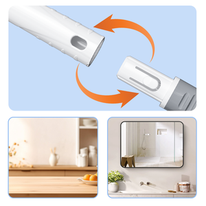 Bán Buôn 2in1 Xách Tay Dài Xử Lý Kính Thiên Văn Công Cụ Làm Sạch Sợi Nhỏ Lau <span class=keywords><strong>Scraper</strong></span> Cửa Sổ Xe Kính Làm Sạch Nhà Làm Sạch - Product Image 4