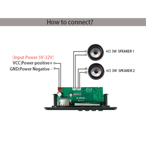 Módulo MP3 <span class=keywords><strong>Bluetooth</strong></span> de 3W y 3W, amplificador de salida AMP, placa decodificadora de circuito MP3, DC6V-32V - Product Image 2
