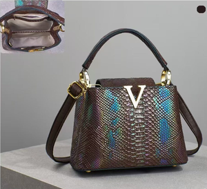 Nuove <span class=keywords><strong>Borse</strong></span> da <span class=keywords><strong>Donna</strong></span> alla Moda in Pelle PU, Borsa a Tracolla Trendy con Motivo a Serpente, Borsa a Spalla di Alta Qualità per Donne - Product Image 2