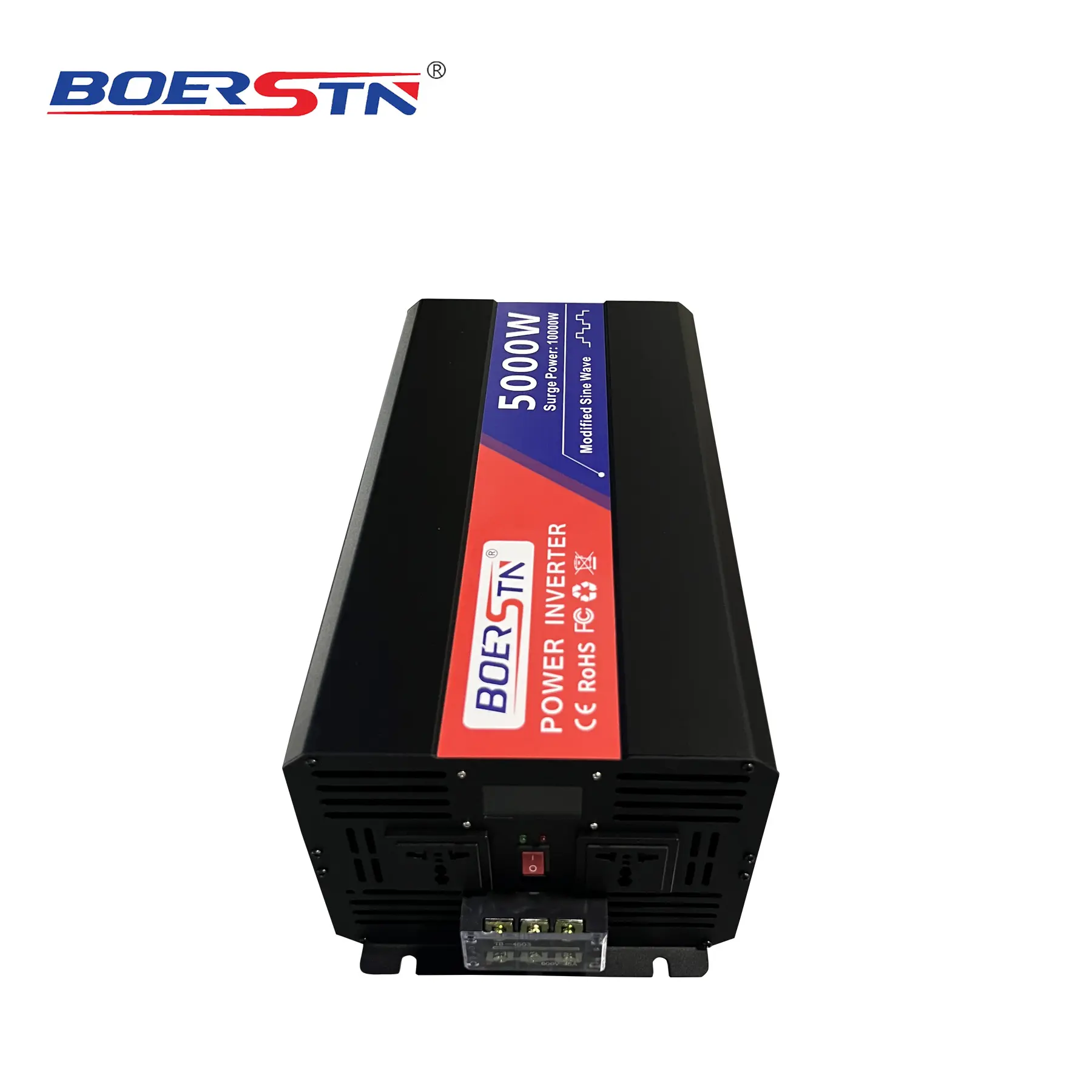 Inverter tenaga surya penggunaan mobil, konverter daya USB ganda, 12 v-48 V Dc ke Ac 5kW 6KW koreksi gelombang sinus