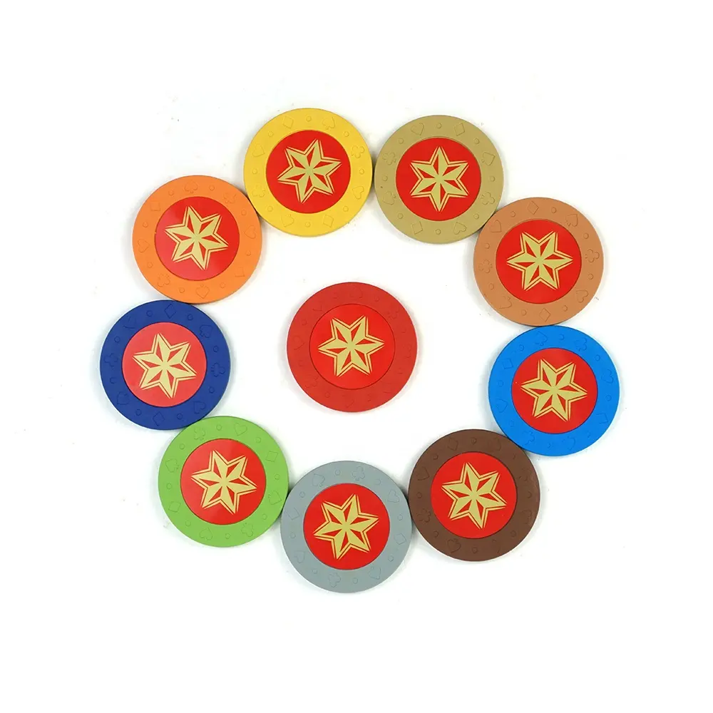 Customised Stickers Composite Poker Chips ABS PP Clay Club Family No-Denomination Chip Set for poker game