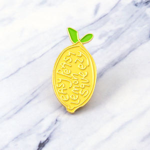 Leuke Gele Fruit Pins Custom Citroen Metal Hard Broches Emaille Pin Badges Fabrikant Groothandel - Product Image 4