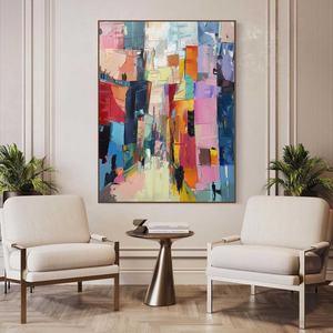 Pintura al Óleo de Naturaleza Muerta, Arte de Pared en Lienzo Hecho a Mano con Acrílico, Decoración Moderna para el Hogar, Textura Abstracta Grande en Venta - Product Image 1