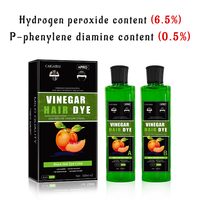 Best Selling Black Dark Brown Organic 100% Cover White Gray 500 Ml*2 Natural Herbal No Stick Fruit Extract Color Gel Dye