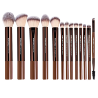 MAANGE Grosir Set Kuas Makeup Alami 13pcs Bulu Berkualitas Tinggi Kuas Blush Powder Concealer Alat Makeup Set Kuas Makeup