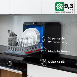 Lavavajillas Automático Compacto para Uso Doméstico, 34 cm de Ancho, Tanque de 3.9L para Espacios Compartidos, Acero Inoxidable, Plástico, Eléctrico - Product Image 4