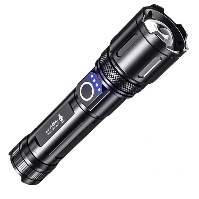 High Power LED Flashlights, XHP50 Super Bright 4 Modes USB Rechargeable Portable Zoomable Waterproof for Emergency Hiking