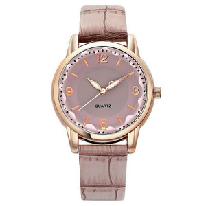 Reloj de cuarzo minimalista con correa de cuero para mujer – Elegante reloj de pulsera de moda con esfera redonda - Product Image 4
