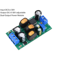 20W DC-DC 3.6V-30V ke 5V 6V 9V 12V 15V 24V Konverter Boost-Buck Step Up Down Positif & Negatif Modul Catu Daya Output Ganda