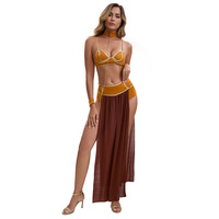 Robe longue sexy Cléopâtre pour femme, costume de cosplay Princesse Leia, robes de fantaisie, jupe, source transfrontalière