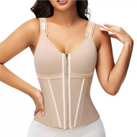 Faja Moldeadora Deportiva para Mujer, de Doble Capa con Cierre, Malla de Spandex/Nylon, Firme, Transpirable, Sin Costuras, para Adelgazar y Soporte de Cintura