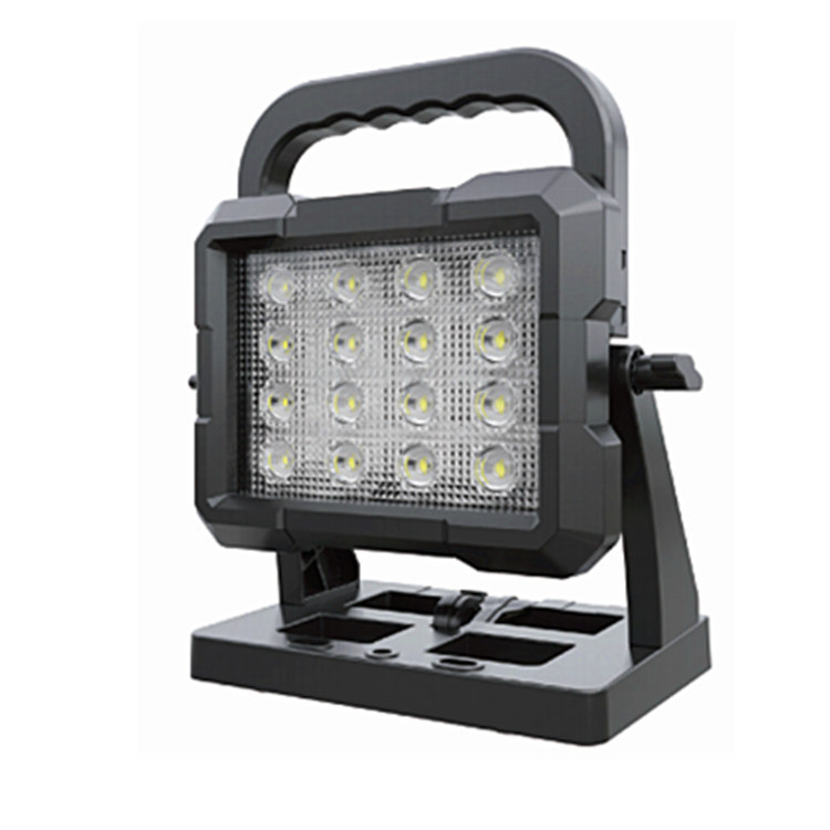 High Power 48W 5000 Lumens Rechargeable LED Work Light With Handle 18V Power Tool Battery Tripod Mounting Hanging Hook Portable