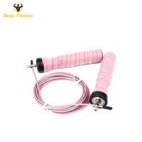 Corde à sauter/Corde à sauter lestée réglable, facile à transporter, à vitesse rapide, avec logo personnalisé