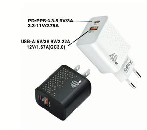 Universal 40W PD Fast Charger <b>Plug</b> USB QC4.0 Adaptor Mobile Phone Travel 20W Wall Charger <b>Adapter</b> for IPhone/Huawei/For Samsung - Product Image 2