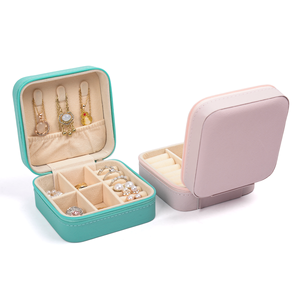 CHEN LU Portable Mini Travel Jewelry Case Display Custom Logo Small PU Leather Zipper Closure Popular <strong>Ring</strong> Earring <strong>Storage</strong> - Product Image 6