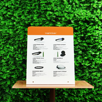 Luminaire solaire LED d'extérieur personnalisé écologique Présentoir portable pliable et rotatif recyclable