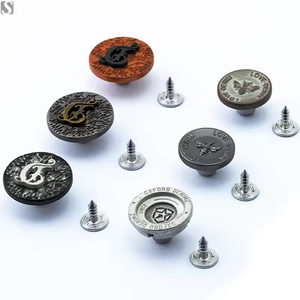 SANKO Factory Custom Engraved Classic Logo Pattern Nickel-Free Washable <strong>Clothes</strong> Jacket Metal Zinc Alloy Denim Jeans <strong>Buttons</strong> - Product Image 3