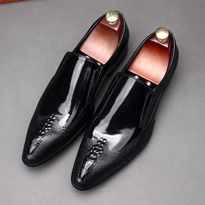 Chaussures en cuir d'affaires pour hommes Chaussures habillées formelles en cuir de vachette Style européen Petite taille 35 - Product Image 2