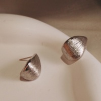 Orecchini ricurvi 925 argento Sterling Design nicchia a goccia ad acqua spazzolata orecchini per le donne gioielli di qualità superiore