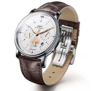 Orologi di Lusso Lobinni per Uomo, <span class=keywords><strong>Orologio</strong></span> Meccanico in Acciaio Inossidabile con Cristallo Zaffiro, Impermeabile <span class=keywords><strong>5</strong></span> <span class=keywords><strong>ATM</strong></span> - Product Image 2