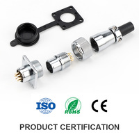 Conector Hembra de Latón Invertido para Aviación WS16, 2-10 Pines, Cable de Conexión para Instrumentación de Sensores Aeroespaciales, Clasificación IP65