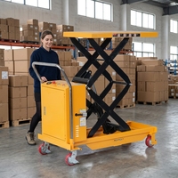 Table élévatrice à ciseaux électrique à profil bas JIALITE 500KG, plateforme de levage hydraulique mobile en acier au carbone 1200x600 pour une utilisation facile