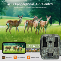 Caméra de surveillance de la faune BSTCAM 4K 48MP avec connexion vidéo et contrôle par application WiFi, portée IR 30m/92ft, détection de mouvement extérieure, LED IR 940nm